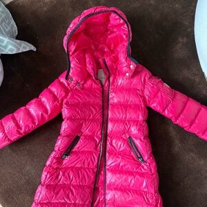 MONCLER MOKA Red Down jacket girl's size 5 years (112 cm)